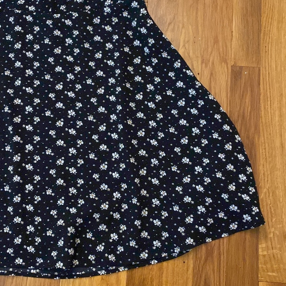 MNG Casual Women’s Black Floral Printed Dress Size L