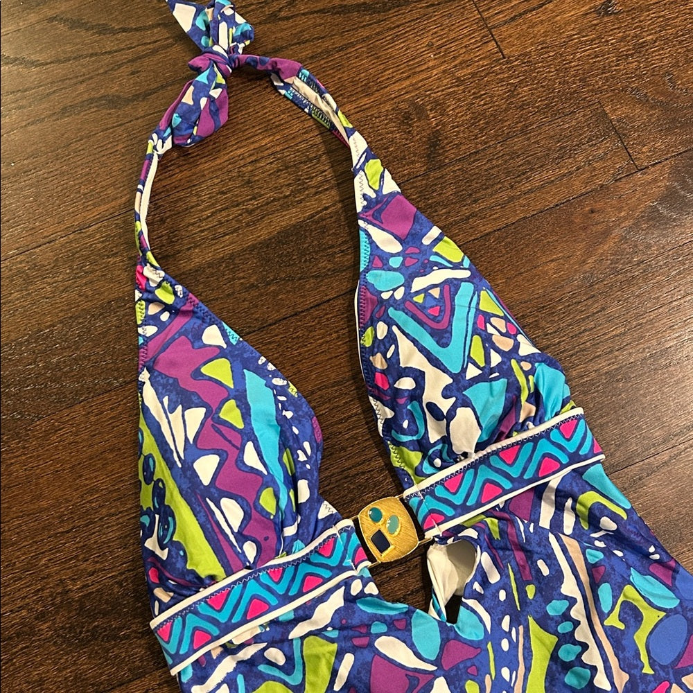 NWT Trina Turk Women’s Colorful One Piece Bathing Suit Size 10
