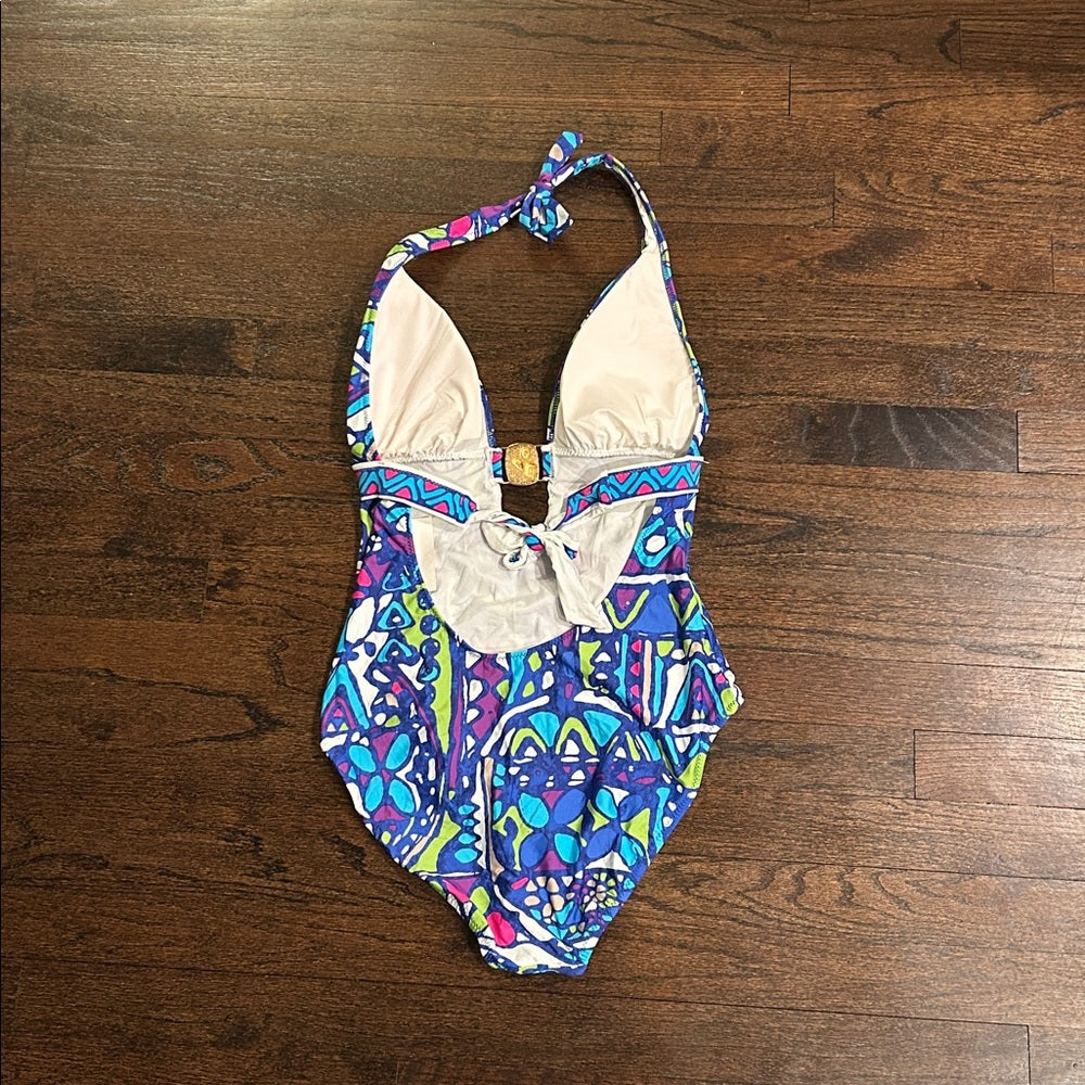 NWT Trina Turk Women’s Colorful One Piece Bathing Suit Size 10