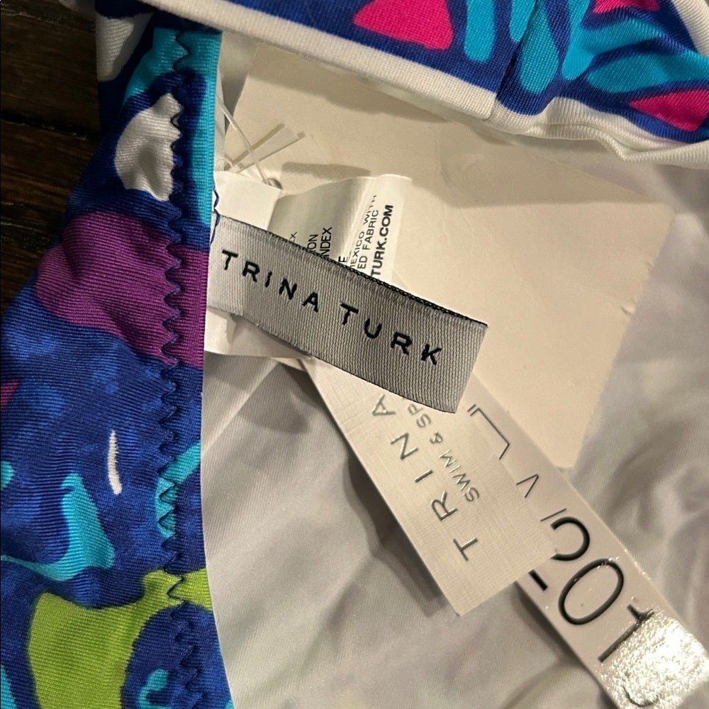 NWT Trina Turk Women’s Colorful One Piece Bathing Suit Size 10