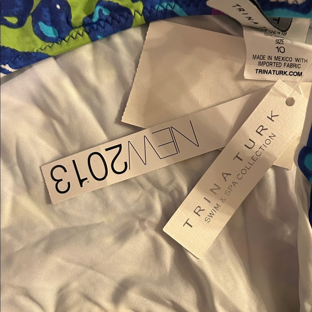 NWT Trina Turk Women’s Colorful One Piece Bathing Suit Size 10
