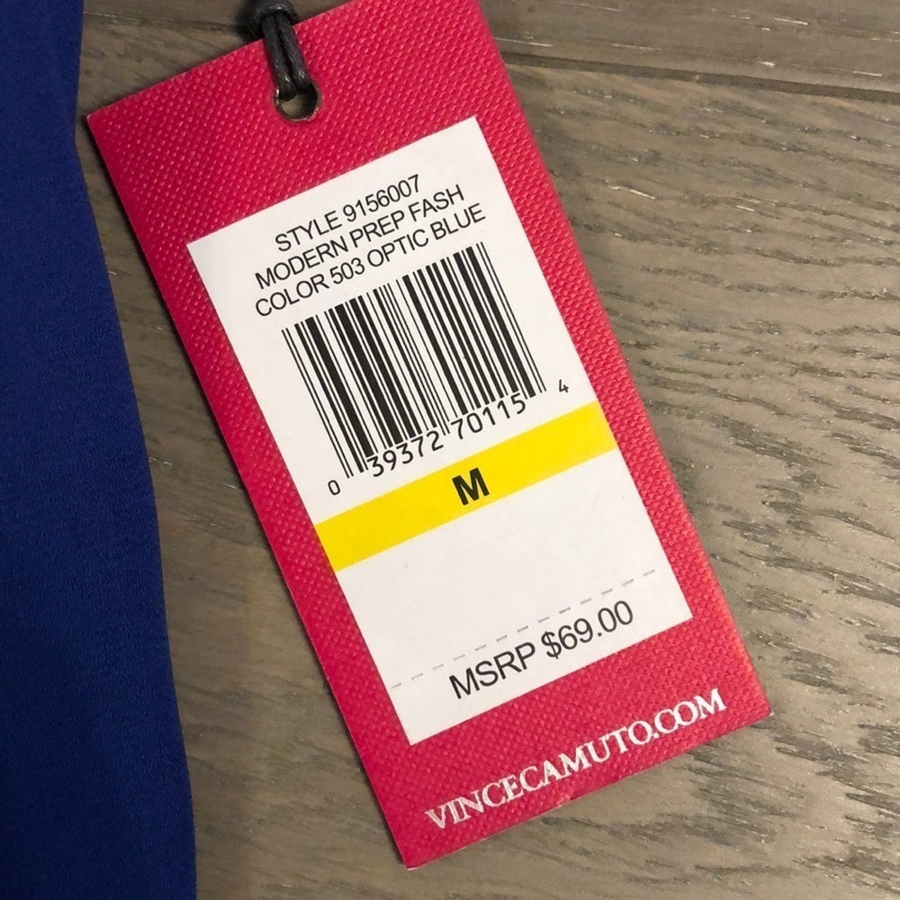 NWT Vince Camuto Blue Tank Top Blouse Size M