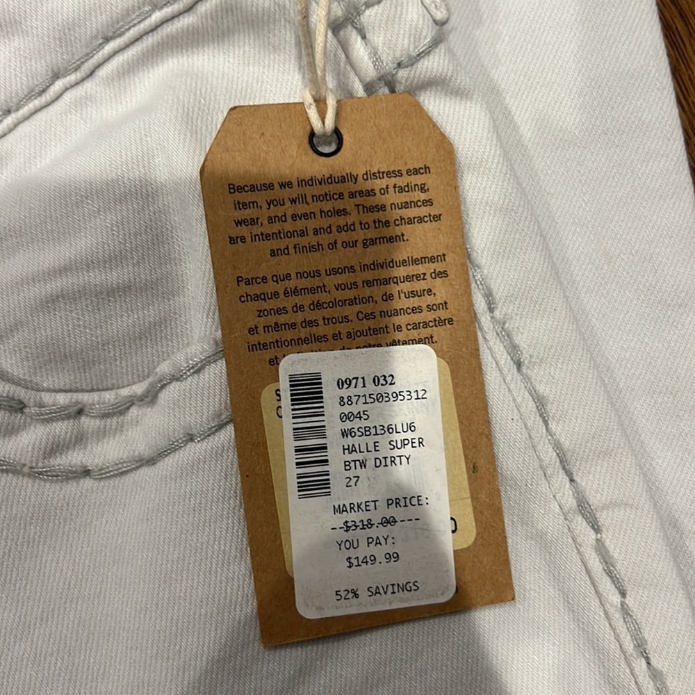 NWT True Religion Women’s High Rise Super Skinny Blue Jeans Size 27
