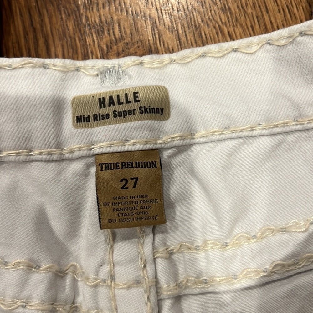 NWT True Religion Women’s High Rise Super Skinny Blue Jeans Size 27