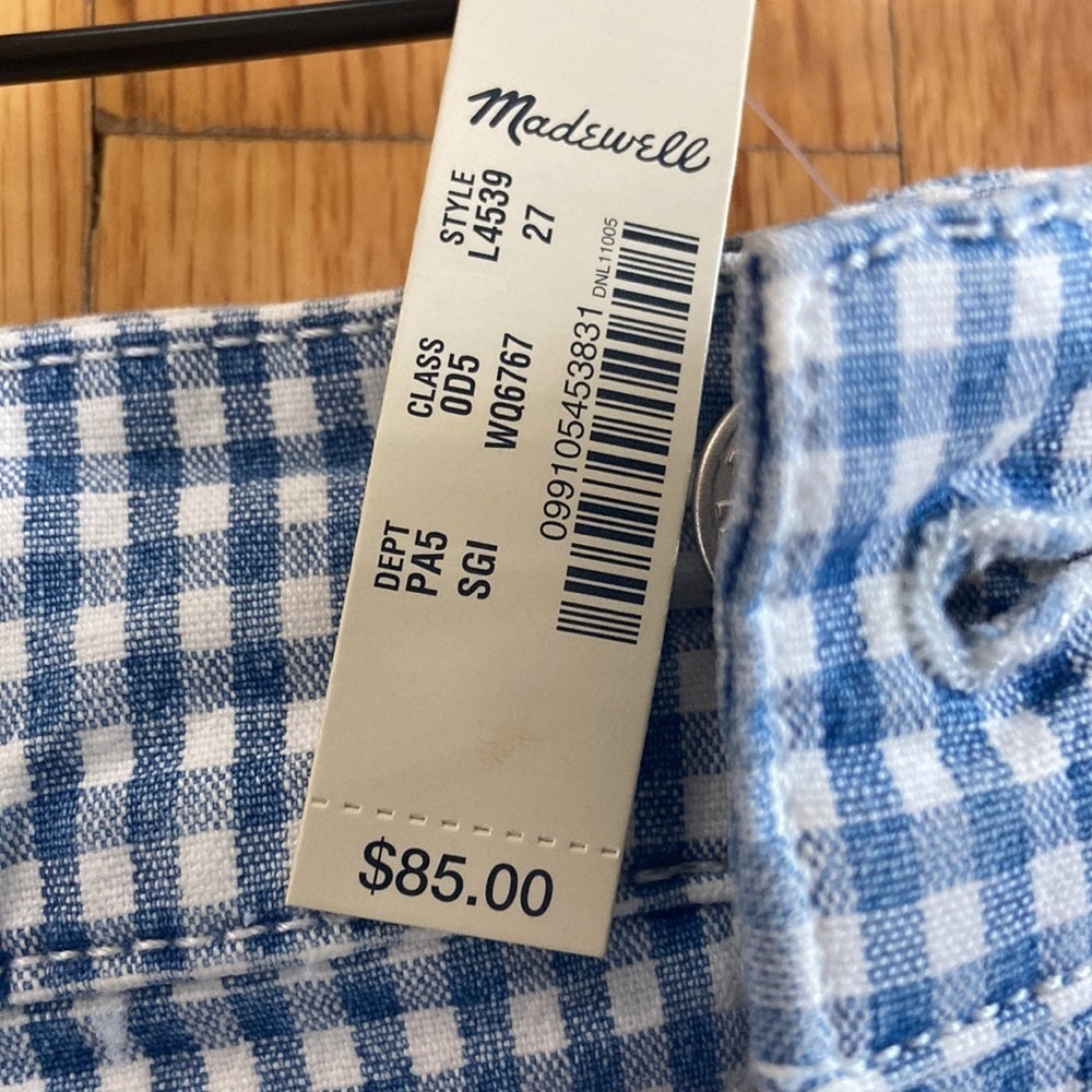 NWT Women’s Madewell skirt. Blue/white. Size 27