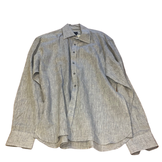 NWT Saks Fifth Avenue Men’s Pewter Grey Dress Shirt Size XL