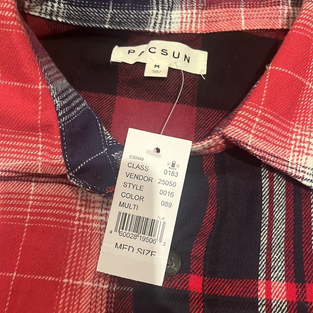 NWT Pacsun Men’s Multicolor Flannel Size M