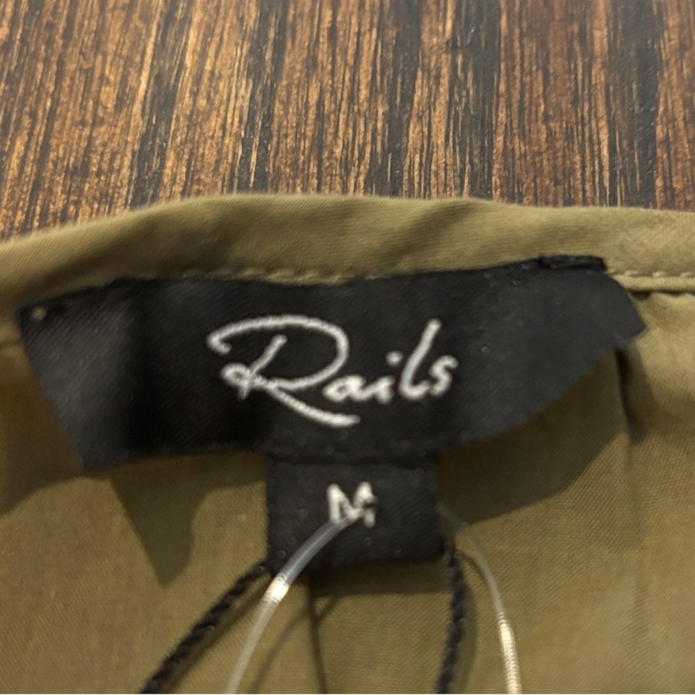NWT Rails Women’s Olive Tiered Midi Dress Size Medium