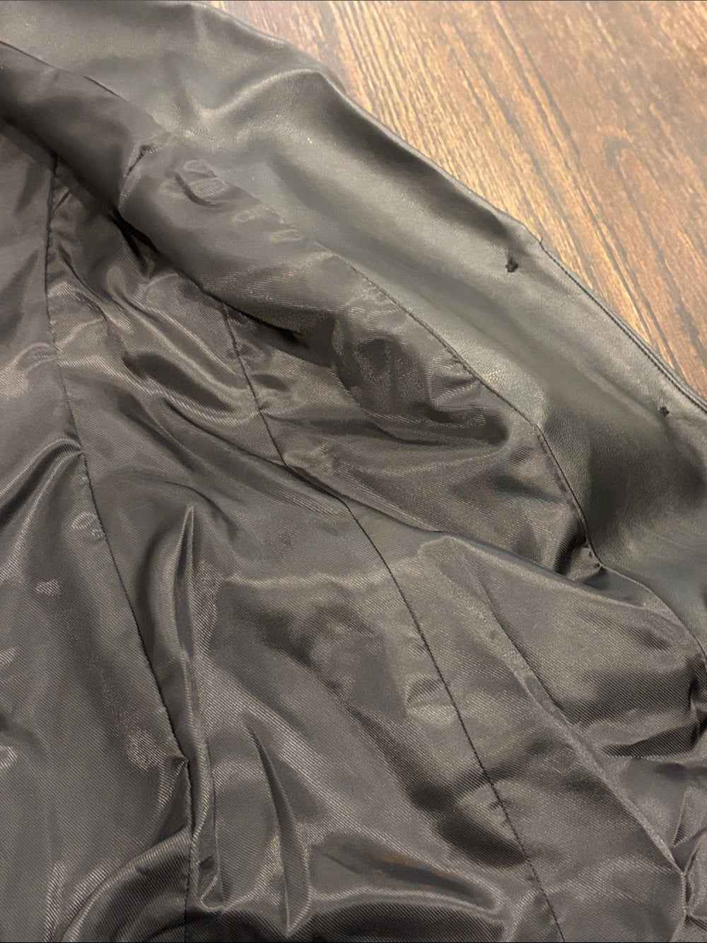Mango Women’s Black Faux Leather Tailored Blazer Size XXS