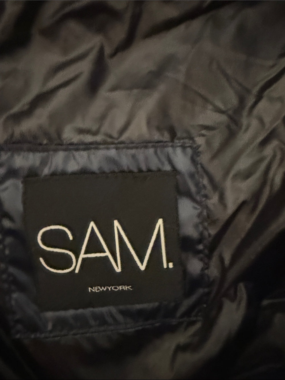 SAM. Kids Navy Hooded Puffer Jacket Size 14