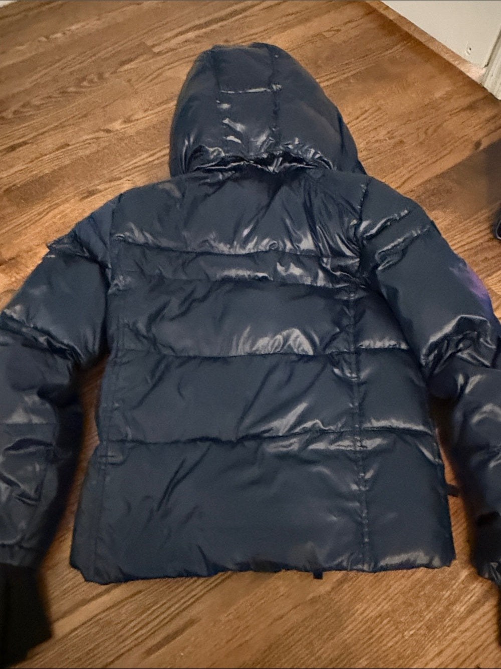 SAM. Kids Navy Hooded Puffer Jacket Size 14