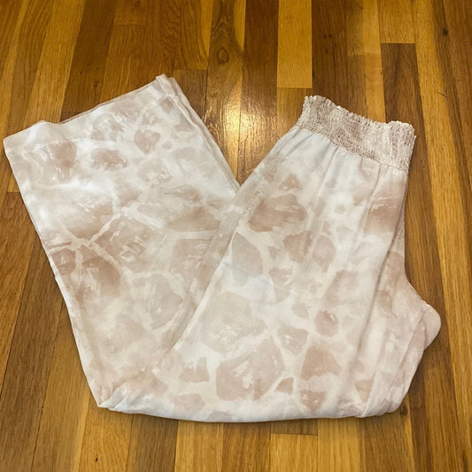 NWT Bella Dahl Women’s Brown and White Wide Leg Pants Size M