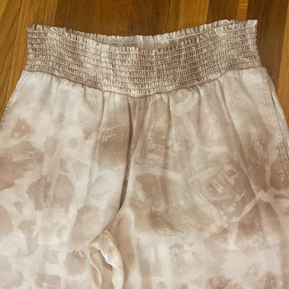 NWT Bella Dahl Women’s Brown and White Wide Leg Pants Size M