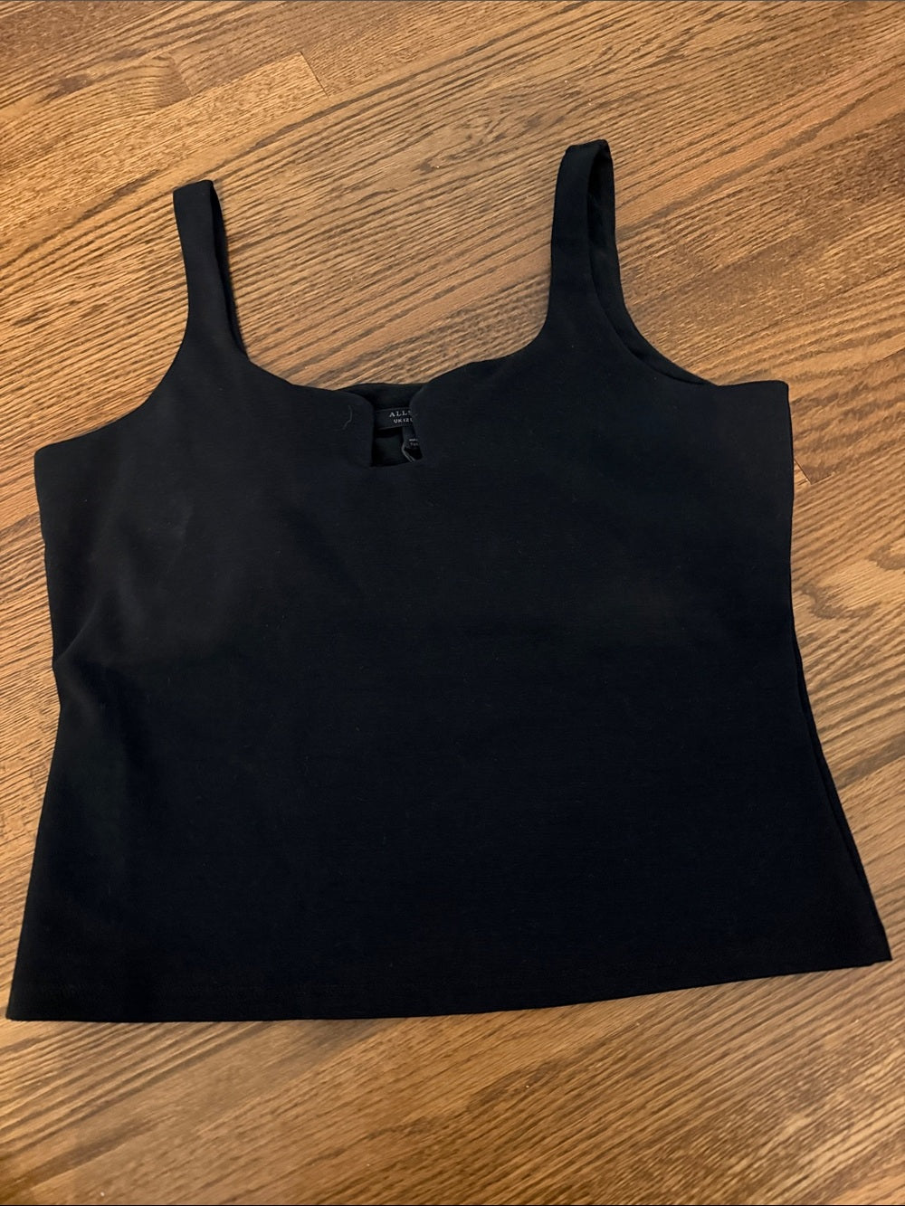 NWT All Saints Black Square Neck Tank Size 8