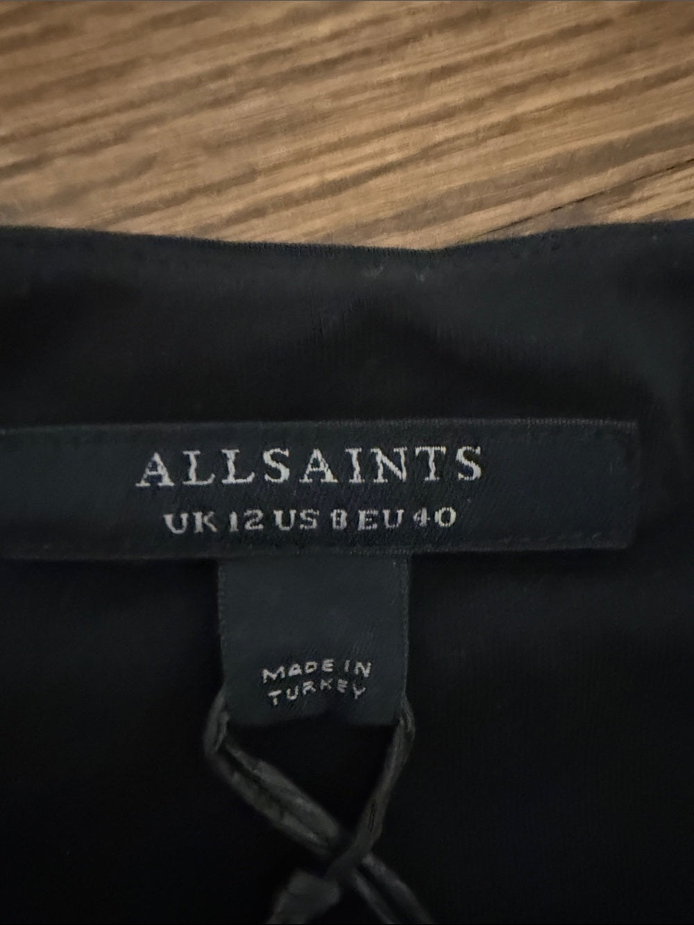 NWT All Saints Black Square Neck Tank Size 8