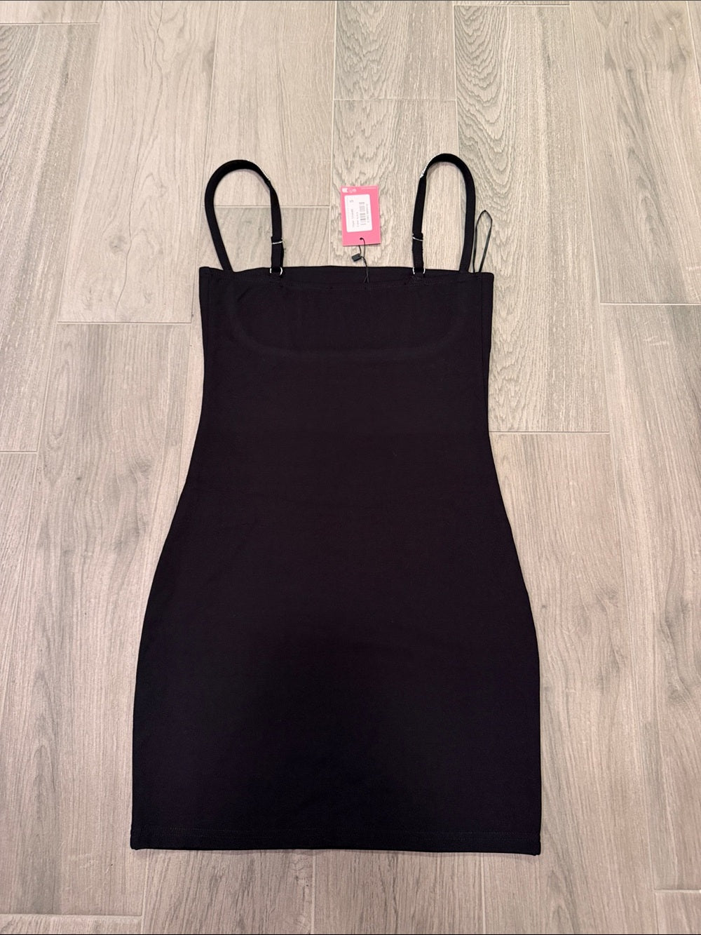 NWT Edikted Women’s Black Rhinestone-Trim Tank Dress Size S