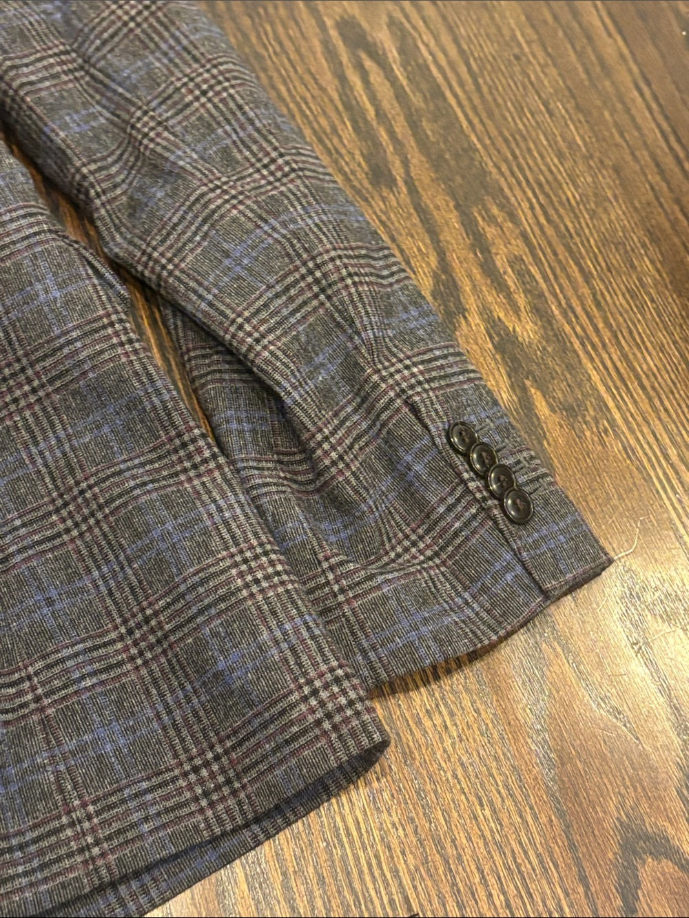 NWT Madewell Women’s Gray Blazer with Blue Windowpane Size 00