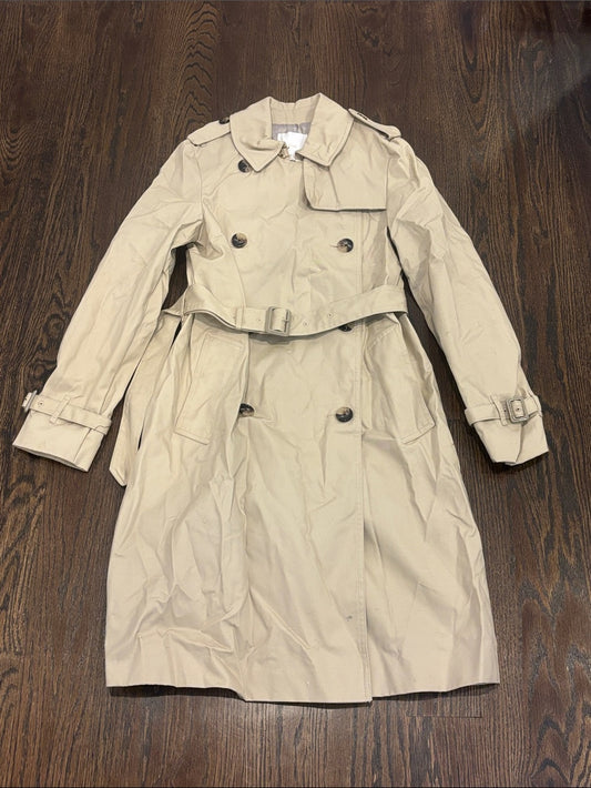 NWT Mango Women’s Beige Trench Coat with Belt Size XS