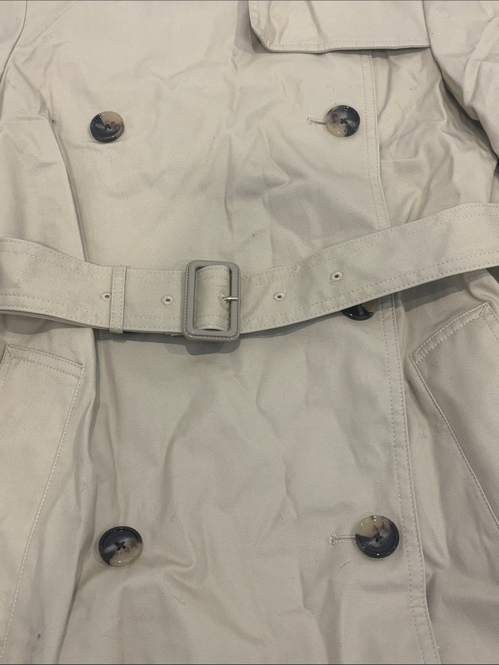 NWT Mango Women’s Beige Trench Coat with Belt Size XS