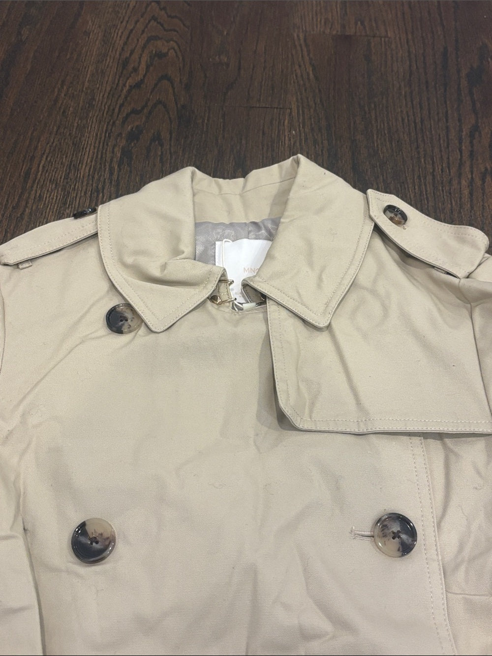 NWT Mango Women’s Beige Trench Coat with Belt Size XS