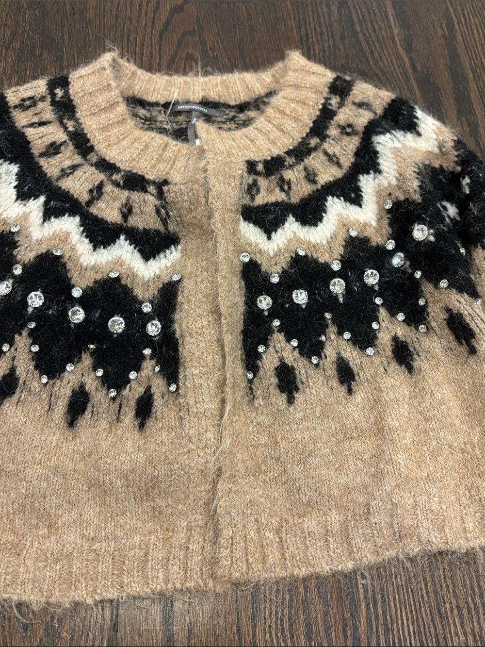 NWT Anthropologie Women’s Cropped Crewneck Cardigan One Size