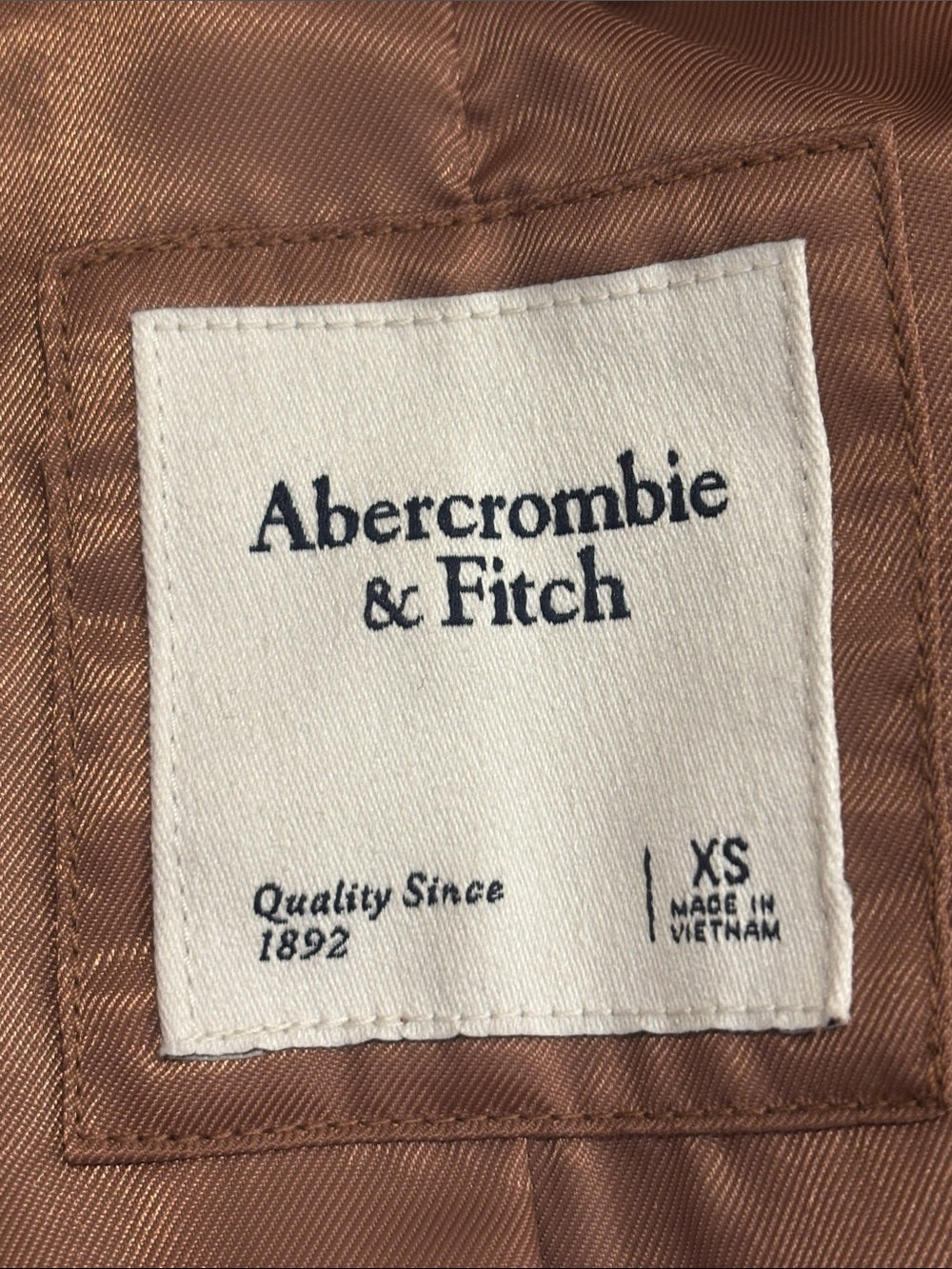 Abercrombie & Fitch Women’s Chestnut Brown Plush Faux-Fur Cropped Jacket Size XS