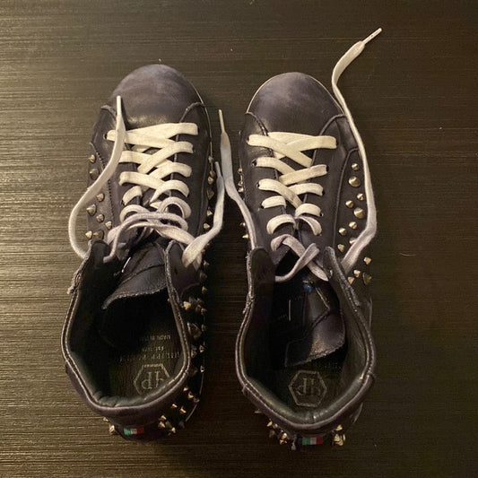 Philipp Plein Black High Top Sneakers Size 39
