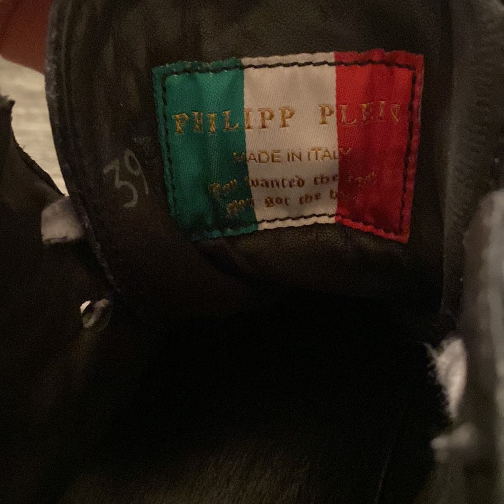 Philipp Plein Black High Top Sneakers Size 39