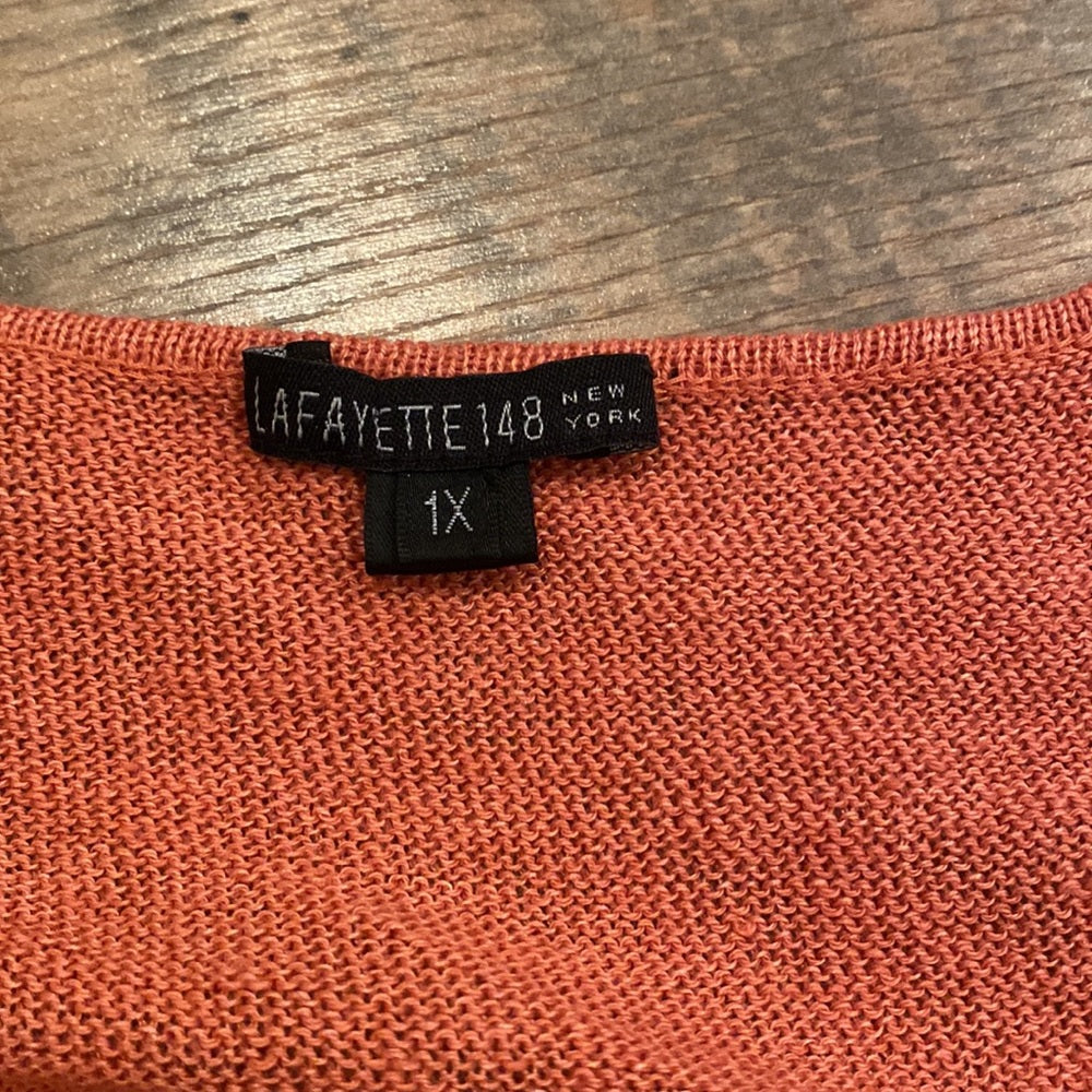 Lafayette 148 New York Women’s Orange Tank Top Size 1X