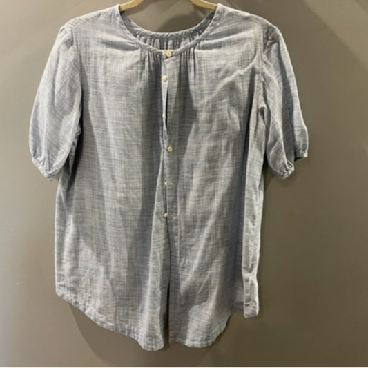 Blue Women’s linen Blouse Size Small