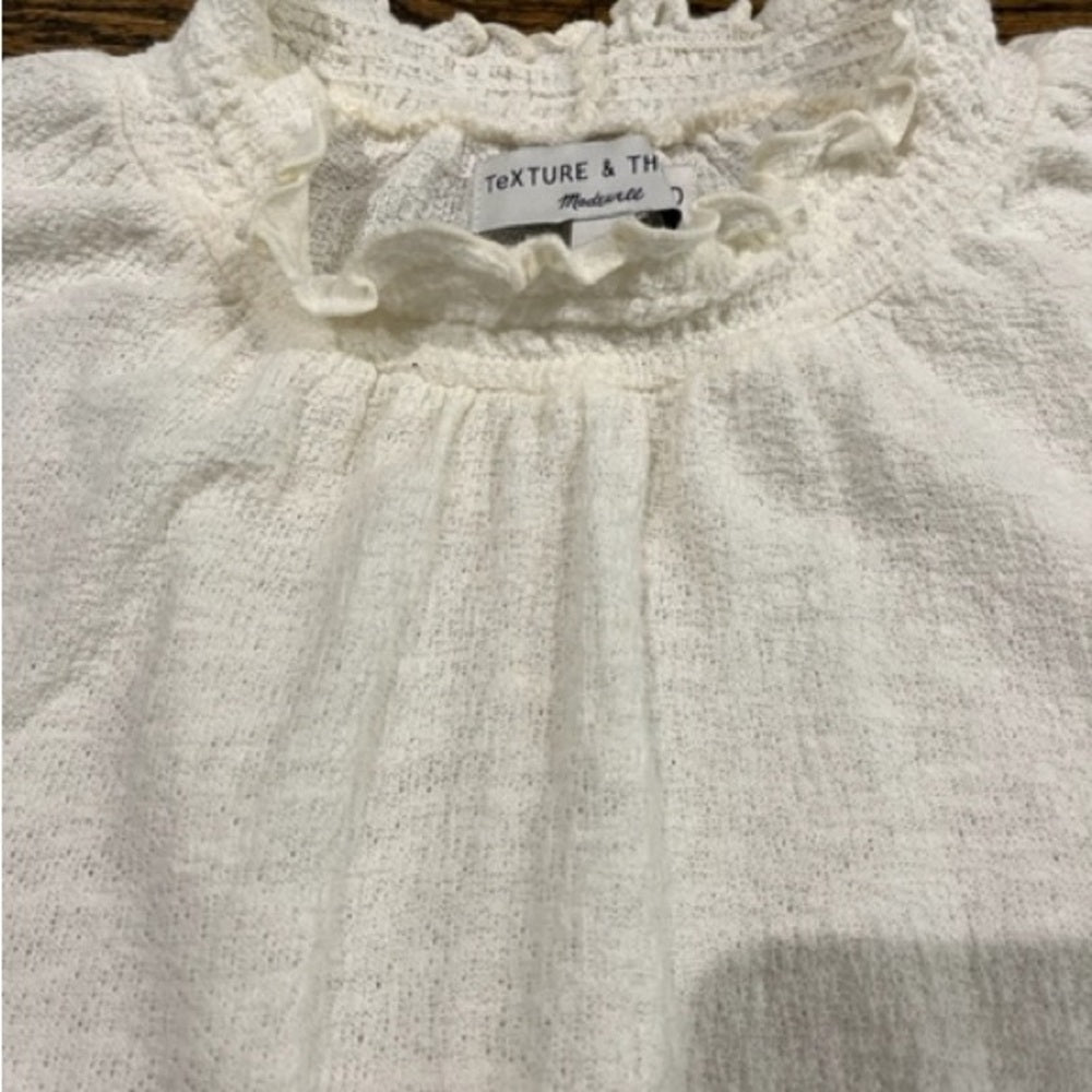 Madewell Texture & Thread Women’s White Blouse Size Small