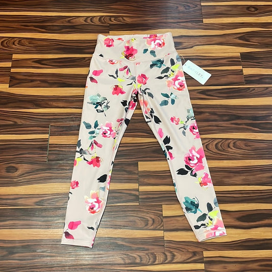 NWT Women’s Athleta Pink Floral Leggings Size Small