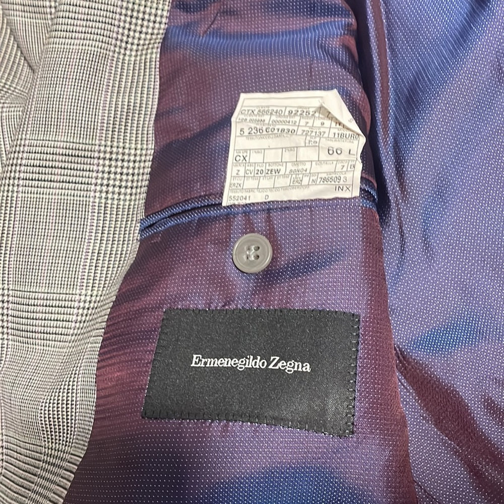 Ermenegildo Zegna Men’s Grey and Purple Sports Jacket