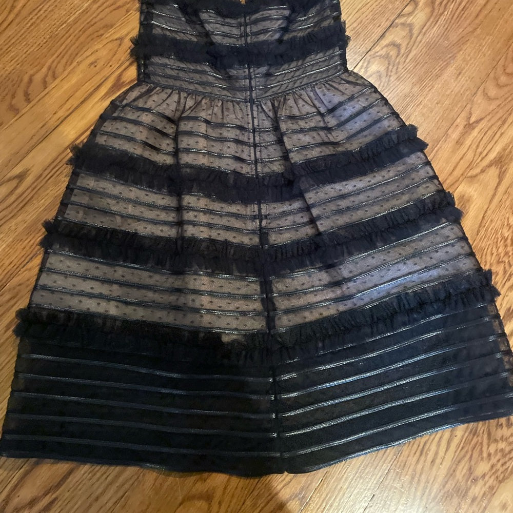 Valentino Spa Black Strapless Dress Size 42