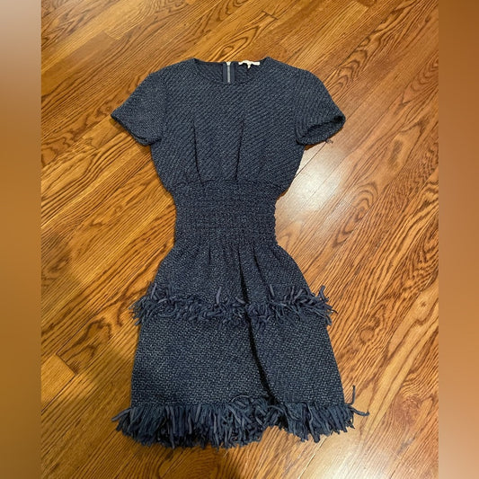 Maje Blue Crochet Dress Size 1/Small