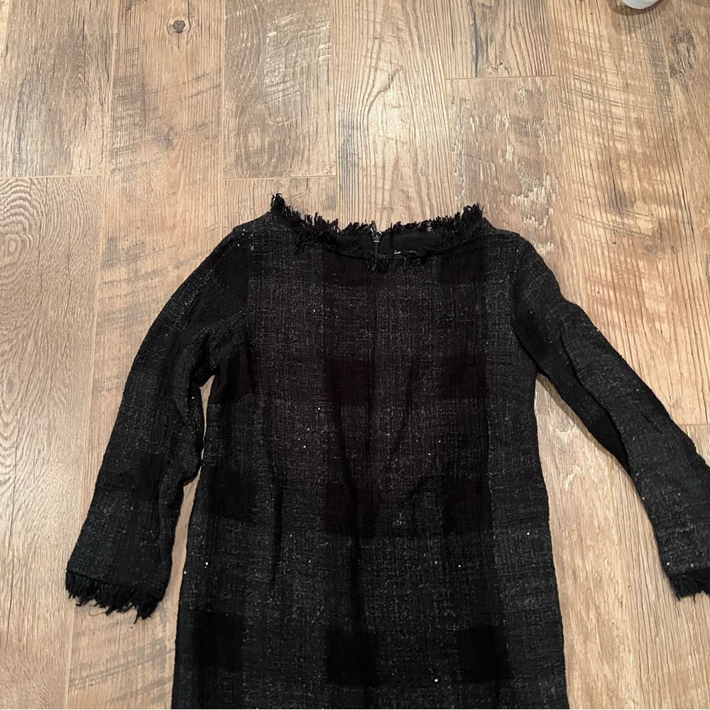 MSGM Woman’s Black Sparkly Long Sleeve Dress Size 40