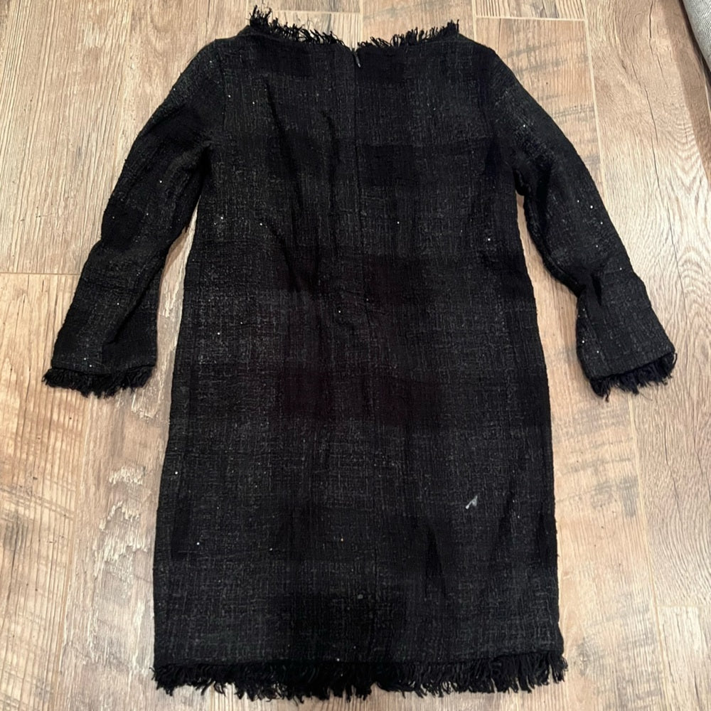 MSGM Woman’s Black Sparkly Long Sleeve Dress Size 40