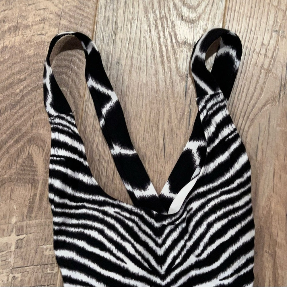 MICHAEL Michael Kors Woman’s Zebra Print One Piece Bathing Suit Size 6