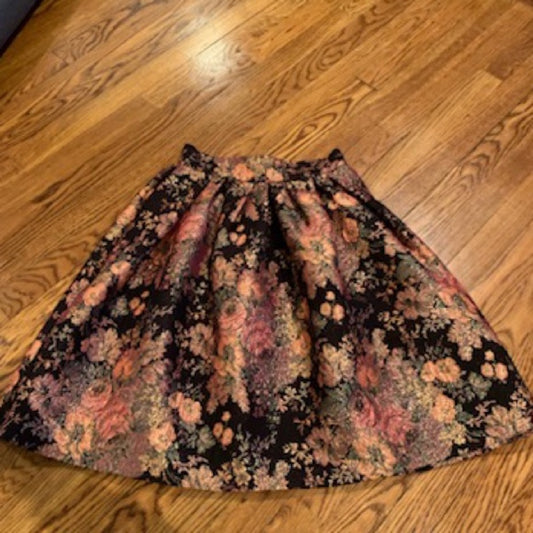 Maje Womenms Black and Copper Full Skirt Size 36