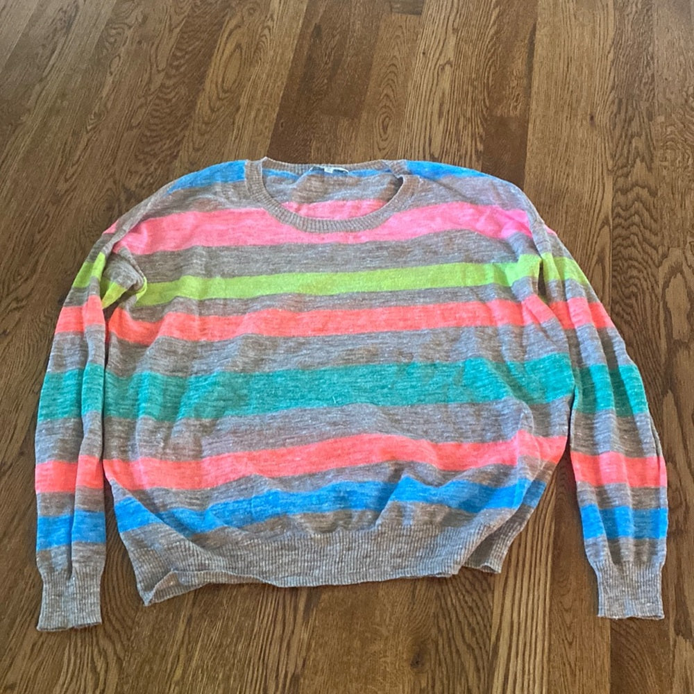 Madewell Women’s Colorful Striped Sweater Size Medium