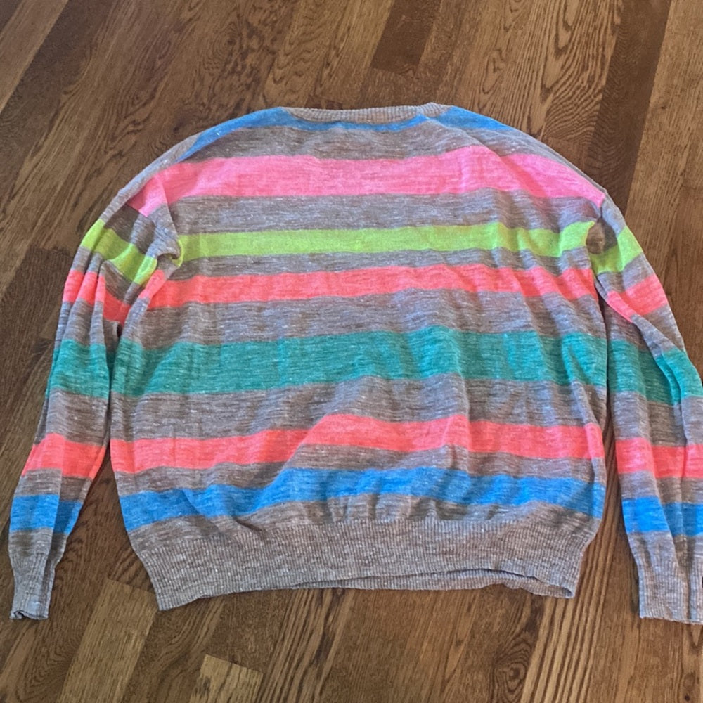 Madewell Women’s Colorful Striped Sweater Size Medium
