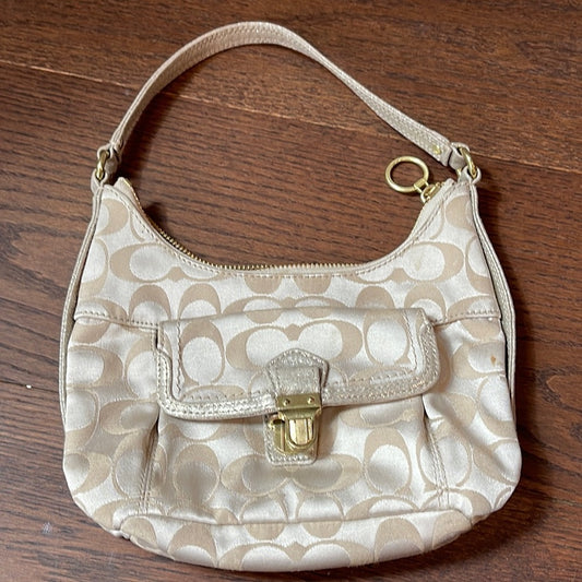 Coach Canvas Gold Women’s Small Shoulder Bag