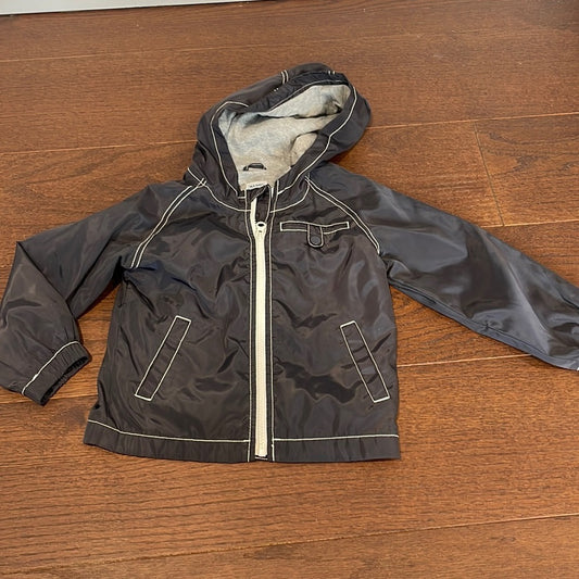 Old Navy Grey Boys Rain Hooded Jacket Size 4T