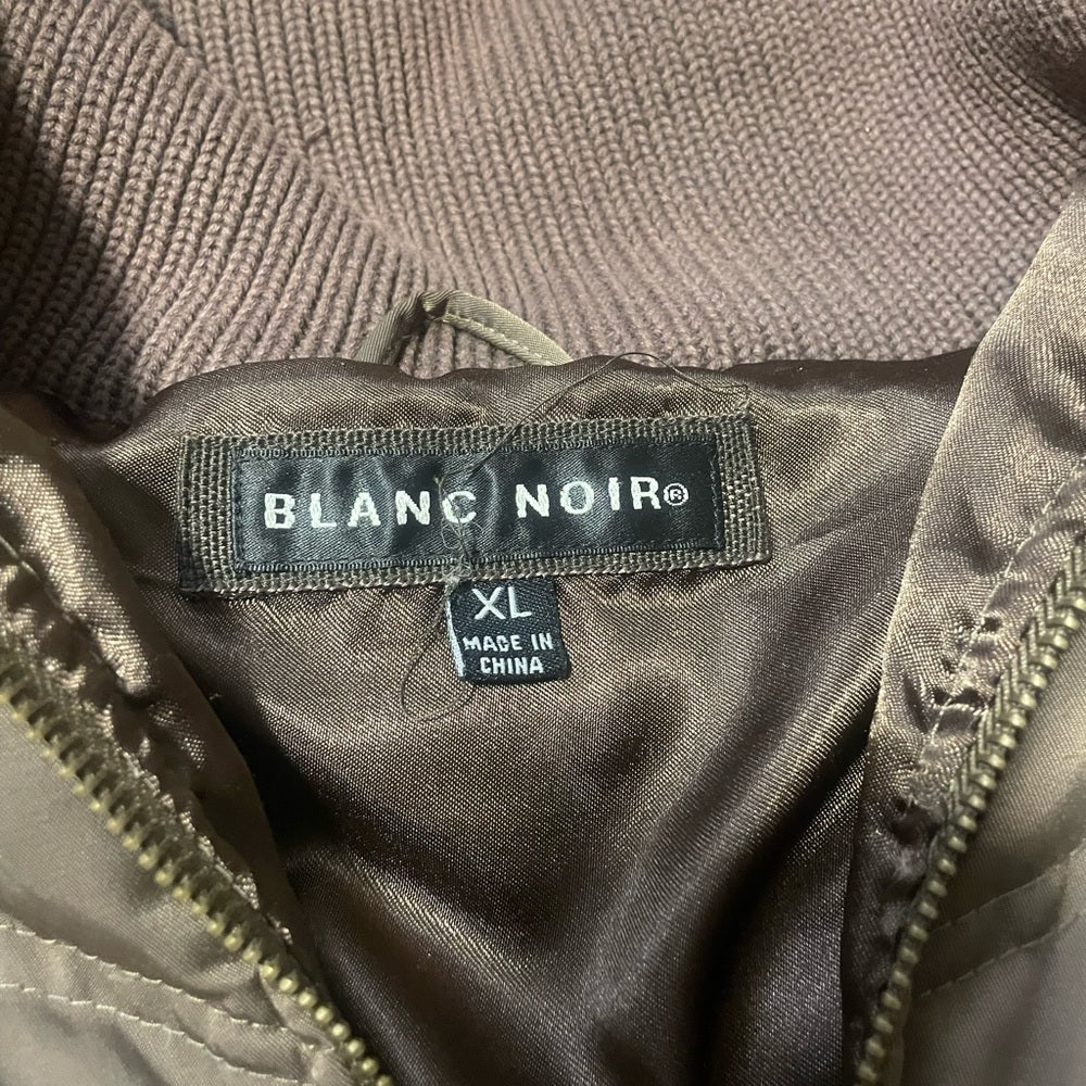 Blanc Noir Brown Hooded Vest Size XL