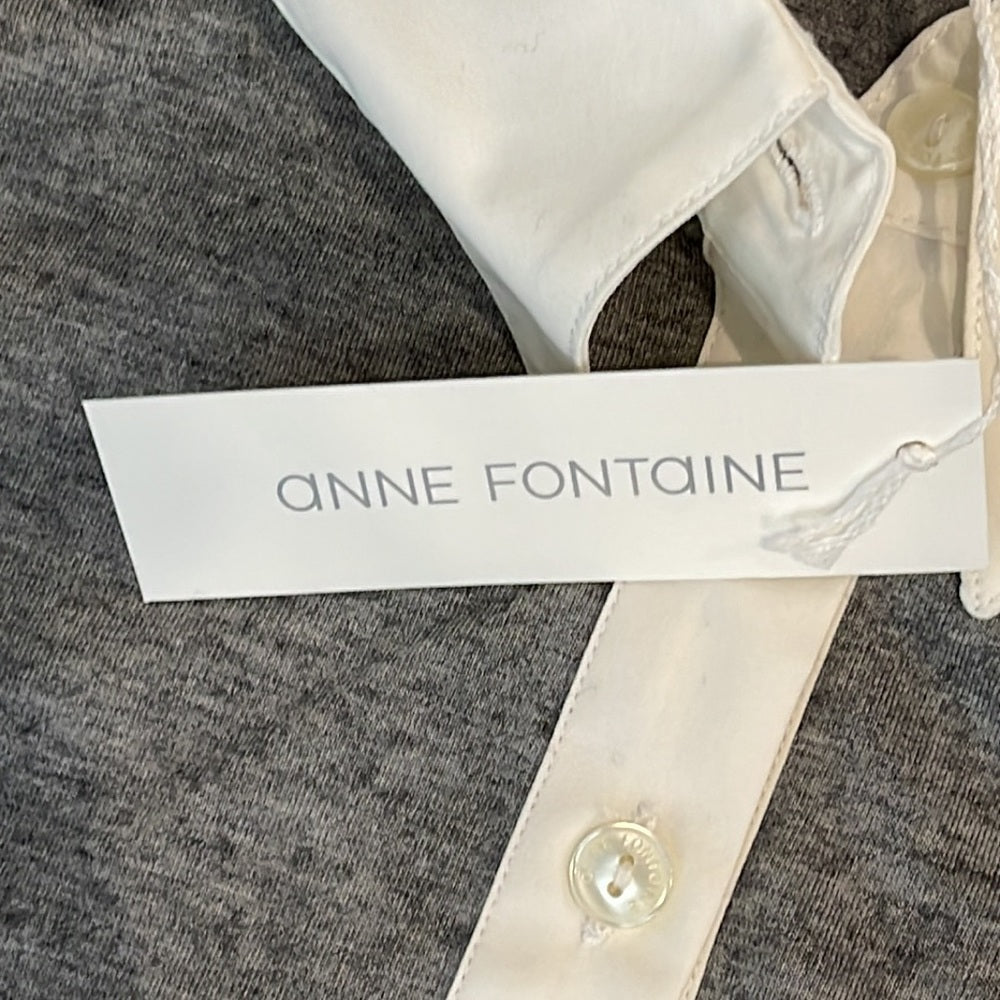 Anne Fontaine Grey Blouse Size 38 (US Size 4-6)