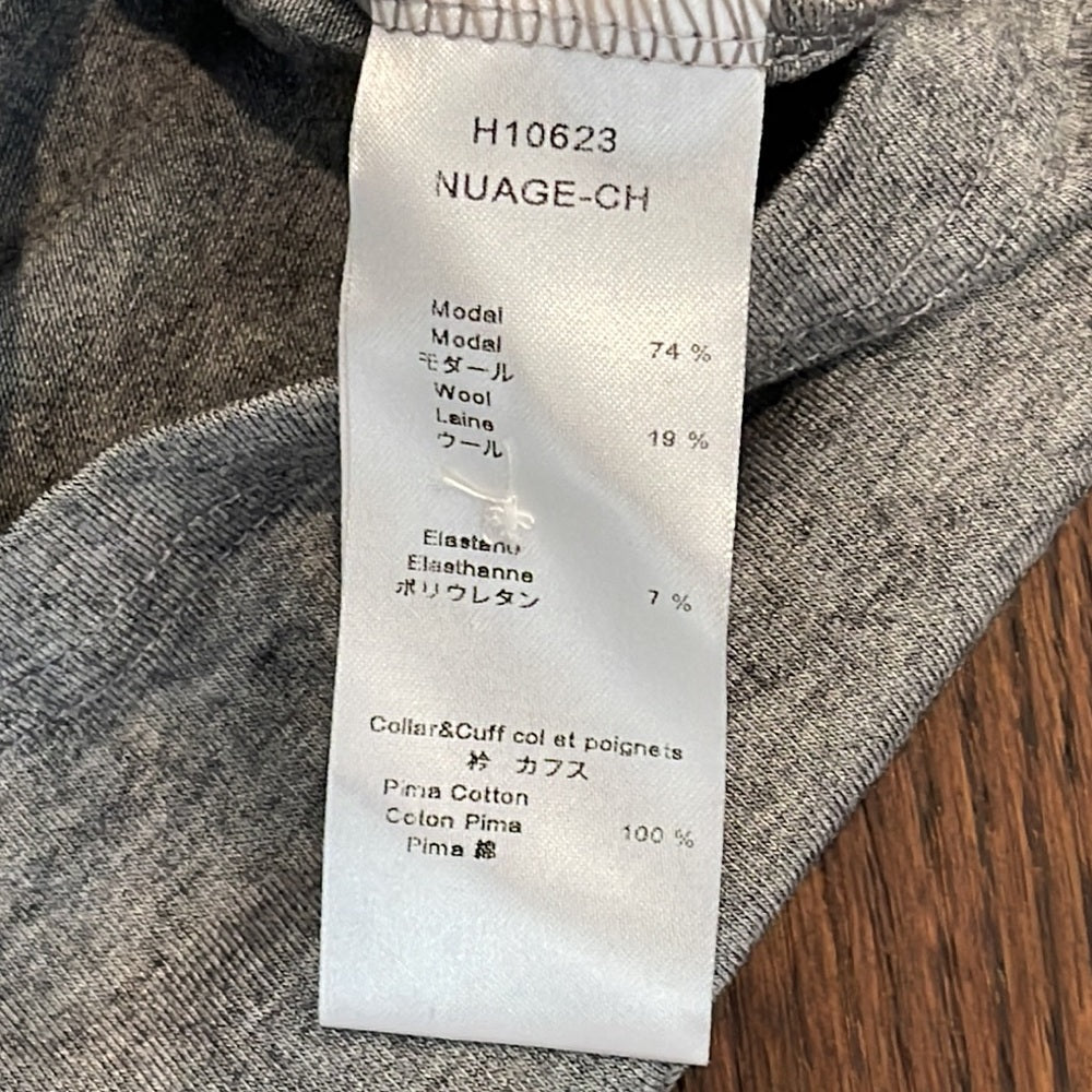 Anne Fontaine Grey Blouse Size 38 (US Size 4-6)