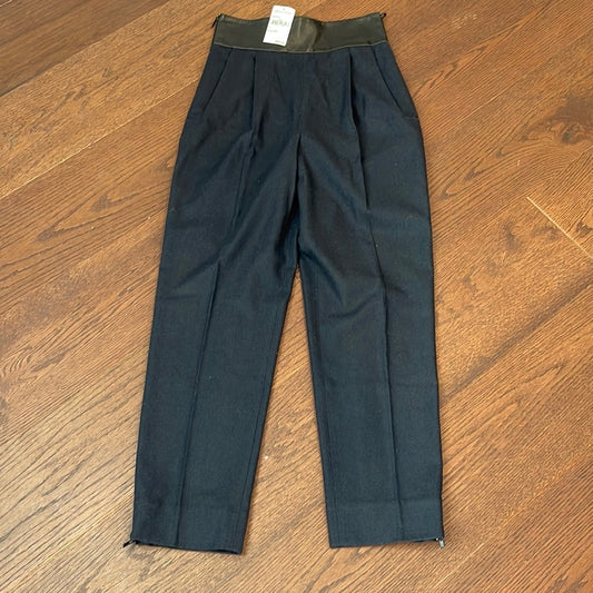 NWT Diane Von Furstenberg Navy Trousers Size 2