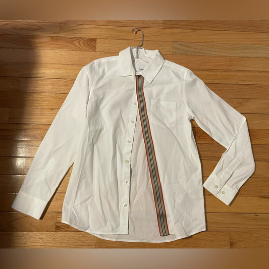 Burberry White Button Down Top Size 12Y