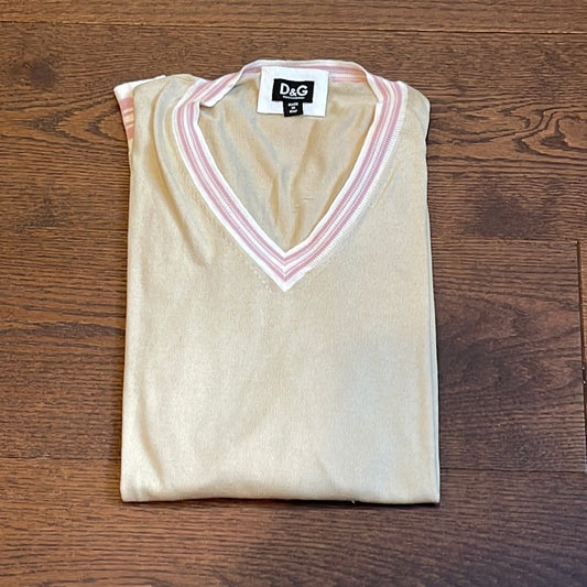 Dolce & Gabbana Tan Men’s Silk Sweater Size XXL