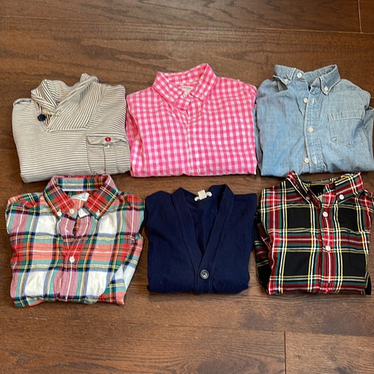 Boys Crewcuts Bundle of 7 Long Sleeve Tops Size 6/7